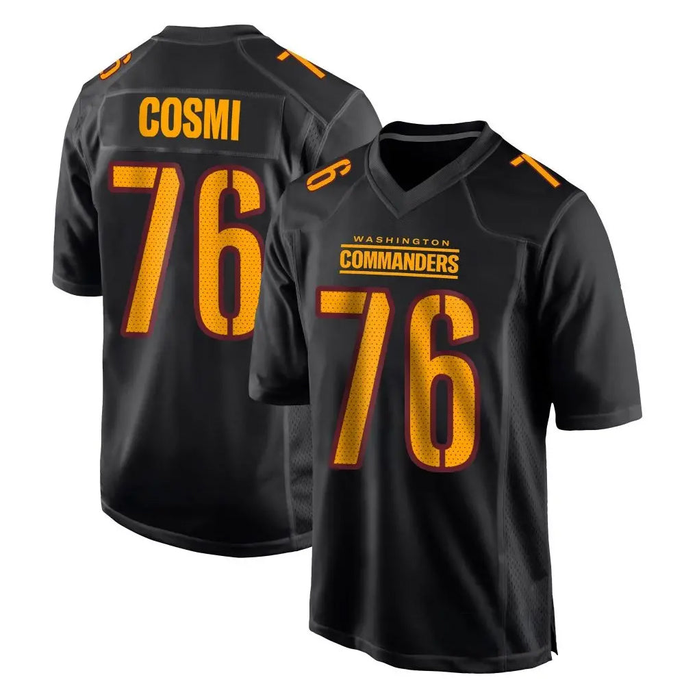 My Store W.Commanders #76 Sam Cosmi Player Black Carbon Fashion Home Game Stitched Jerseys