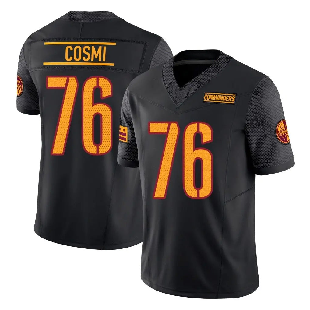 My Store W.Commanders #76 Sam Cosmi Player Black Limited Vapor F.U.S.E. Home Game Stitched Jerseys