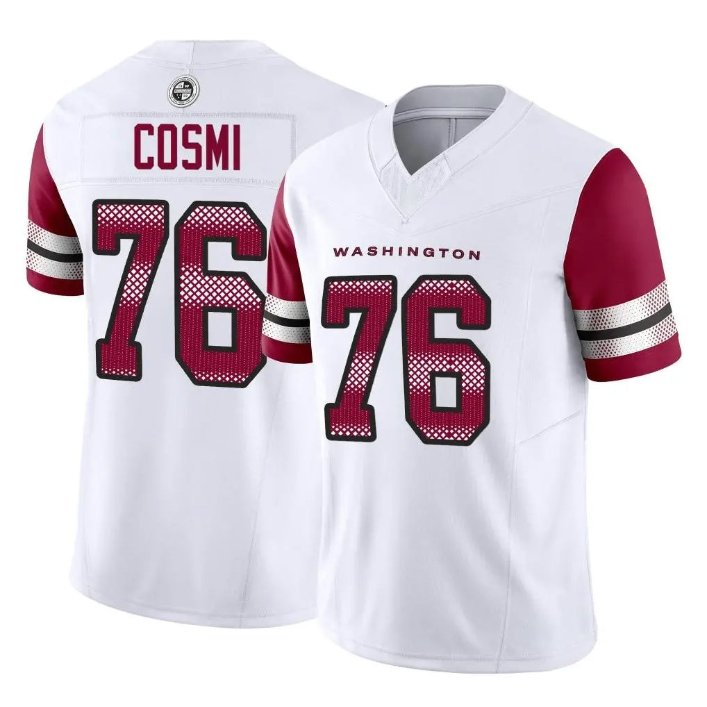My Store W.Commanders #76 Sam Cosmi Player White Vapor F.U.S.E. Limited Home Game Stitched Jerseys