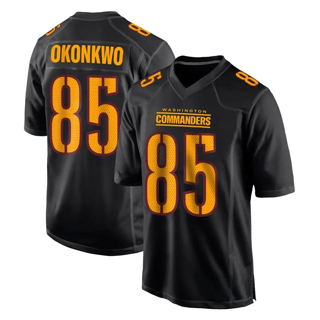 My Store W.Commanders #85 Chig Okonkwo Player Black Carbon Fashion Home Game Stitched Jerseys