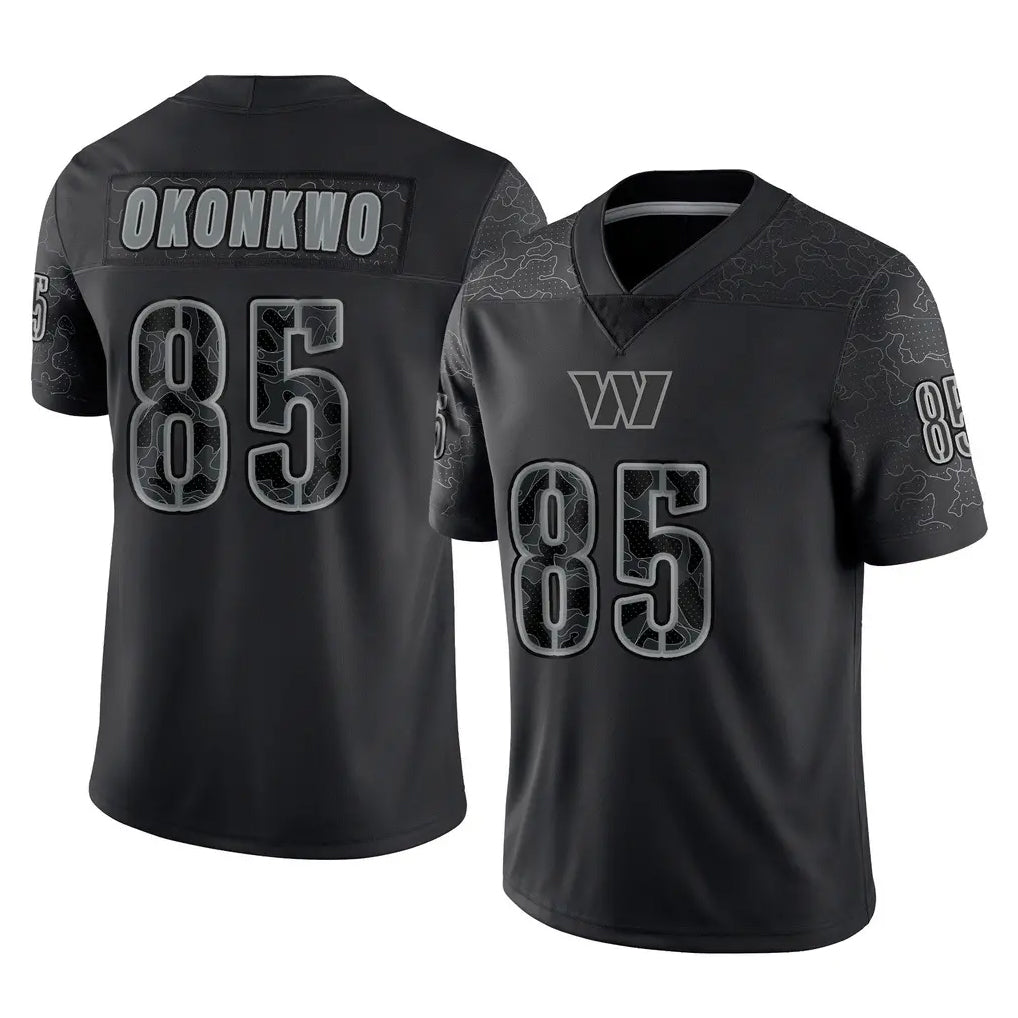 My Store W.Commanders #85 Chig Okonkwo Player Black Limited Reflective Home Game Stitched Jerseys