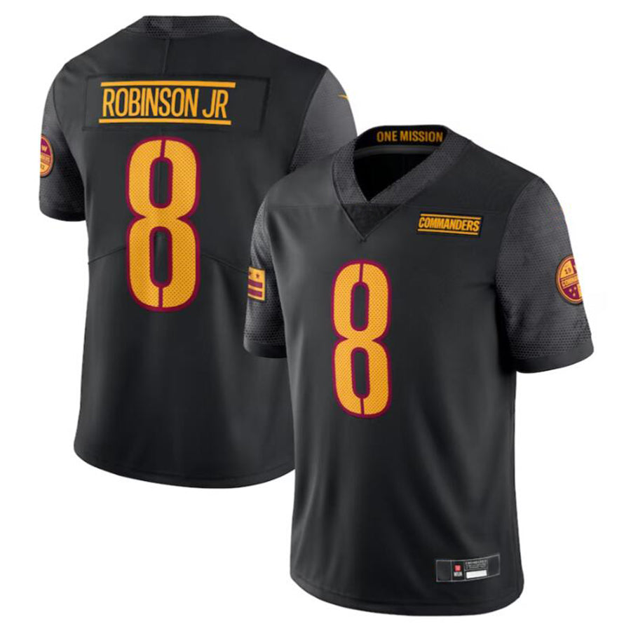 My Store W.Commanders #8 Brian Robinson Jr. Black Vapor Untouchable Limited Jersey American Stitched Jerseys