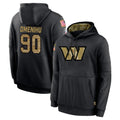 My Store W.Commanders #90 Charles Omenihu Player Black Salute to Service Performance Pullover Hoodies Home Game Stitched Jerseys