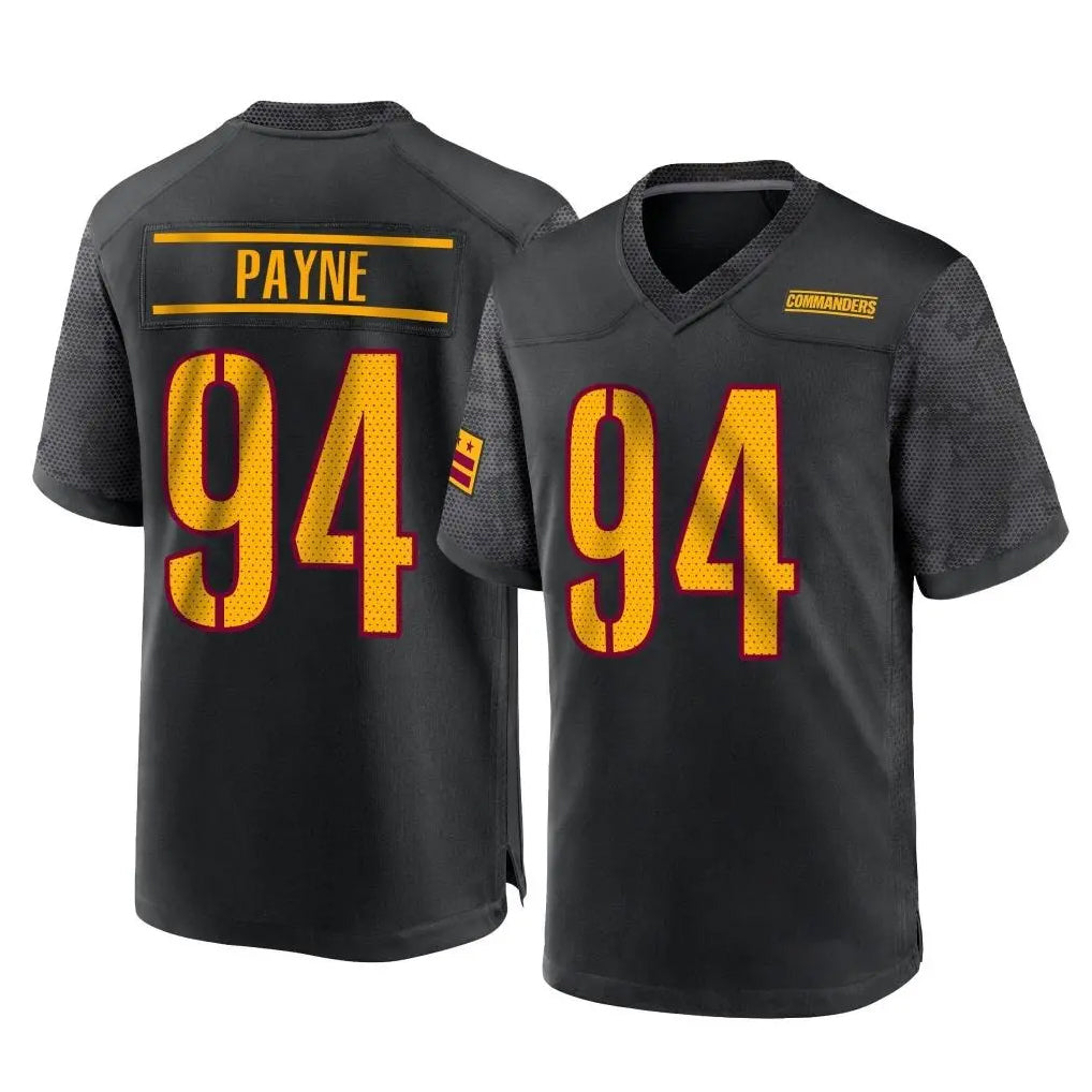 My Store W.Commanders #94 Daron Payne Player Black Home Game Stitched Jerseys