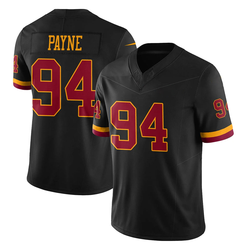 My Store W.Commanders #94 Daron Payne Player Black Limited Vapor Home Game Stitched Jerseys