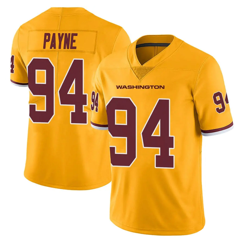 My Store W.Commanders #94 Daron Payne Player Gold Limited Color Rush Home Game Stitched Jerseys