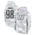 My Store W.Commanders #98 Odafe Oweh Player Arctic Camo Limited Salute to Service Pullover Hoodies Game Stitched Jerseys