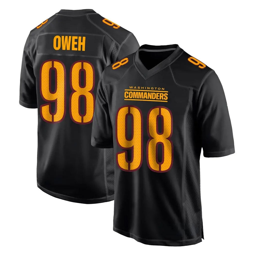 My Store W.Commanders #98 Odafe Oweh Player Black Carbon Fashion Home Game Stitched Jerseys
